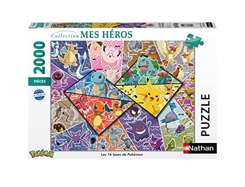 Puzzles Nathan 4005556873142 2000 Teile-Kunstfoto Pokémon Puzzle Erwachsene von NATHAN