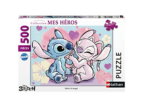 Puzzles Nathan 4005556873227 500 Teile – Stitch & Angel/Disney Classique Puzzle für Erwachsene von Puzzles Nathan