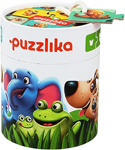 Puzzlika P13531 Puzzles Animal Family, Multi Color von Puzzlika