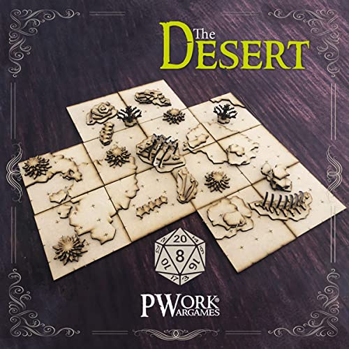 Pwork Wargames The Desert (Il Deserto) - 3D Tactical maps Rpg Fantasy Dungeon Tiles - modulare 3D Taktikkarten aus MDF 3mm von Pwork Wargames