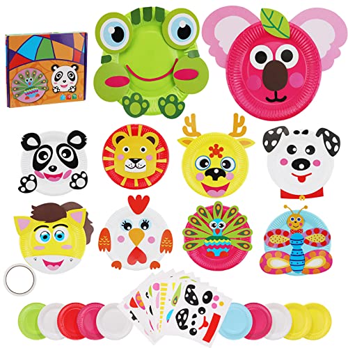 10Stück Tiere Papier Platte Bastelsets für Kinder, Kreative Kunst und Bastelbedarf zum Basteln und Dekorieren, Kreatives Spielzeug, Geschenk für Geburtstag, Weihnachten und Kindertag 10Stück Tiere Papier Platte Bastelsets für Kinder, Kreative Kunst und Bastelbedarf zum Basteln und Dekorieren, Kreatives Spielzeug, Geschenk für Geburtstag, Weihnachten und Kindertag von Pwsap