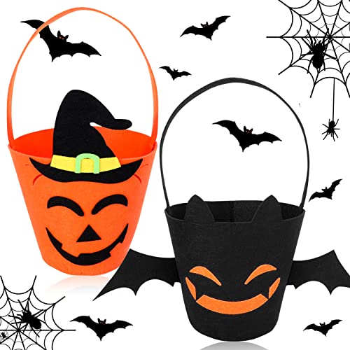 2 Stück, Halloween Süßigkeits Tasche Kürbis Fledermaus, Kinder Halloween Trick or Treat Tasche, Kürbis Tasche Betteltasche, Wiederverwendbare Vliesstoffe Geschenktaschen für Halloween Party Deco. 2 Stück, Halloween Süßigkeits Tasche Kürbis Fledermaus, Kinder Halloween Trick or Treat Tasche, Kürbis Tasche Betteltasche, Wiederverwendbare Vliesstoffe Geschenktaschen für Halloween Party Deco. von Pwsap