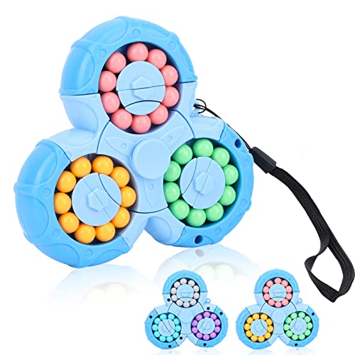 Magic Bean Rotierender Würfel, Rotierender Fingerwürfel Rotating Cube Spielzeug Kreatives Dekompression Lernspielzeug Rotierende Kleine Perlen Fingertip Zauberwürfel für Kinder Teens Erwachsene (Blau) Magic Bean Rotierender Würfel, Rotierender Fingerwürfel Rotating Cube Spielzeug Kreatives Dekompression Lernspielzeug Rotierende Kleine Perlen Fingertip Zauberwürfel für Kinder Teens Erwachsene (Blau) von Pwsap