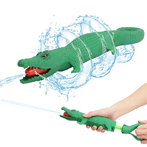 Wasserpistole Spielzeug für Kinder und Erwachsene, Alligator Design Wasserpistolen Soak Wasserblaster Water Gun Spritzpistolen für Strand, Pool Partys und Aktivitäten im Freien(Grün) von Pwsap