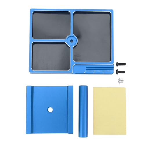 Pwshymi RC-Auto Reparaturständer, RC Workstation Kit RC Reparaturständer mit Magnetschraubenschalen Multi-Funktions-Basis für 1/18 1/24 RC Cars SCX24 FCX24 (Blau) von Pwshymi