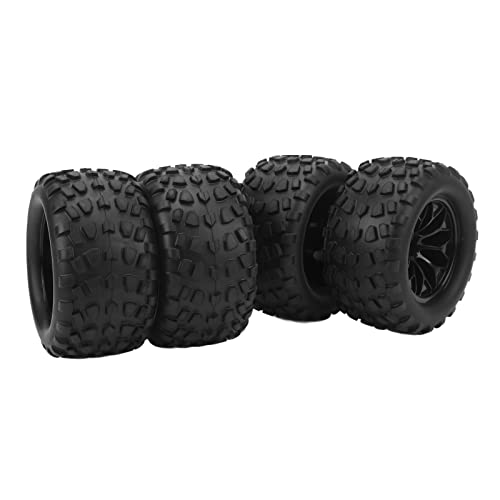 RC-Reifen, hochabriebfeste Kunststoff-Gummi-RC-Autoreifen für 1/10 RC-LKW RC-Reifen, hochabriebfeste Kunststoff-Gummi-RC-Autoreifen für 1/10 RC-LKW von Pwshymi