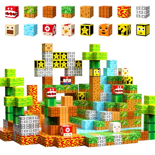 Pwtuuki Magnetische Bausteine, 104 Stück Magnetic Blöcke Bauen Spielzeug ab 3 4 5 6 8, Magnetisches Bauspiele Montessori Spielzeug Geschenke für Kinder ab 3 Jahre Jungen Mädchen Pwtuuki Magnetische Bausteine, 104 Stück Magnetic Blöcke Bauen Spielzeug ab 3 4 5 6 8, Magnetisches Bauspiele Montessori Spielzeug Geschenke für Kinder ab 3 Jahre Jungen Mädchen von Pwtuuki