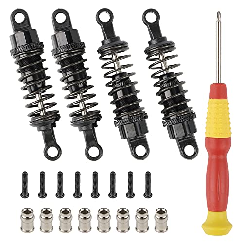 Pxyelec 4 Stück 1/18 schwarz Metall RC Stoßdämpfer Einstellbare Stoßdämpfer Federdämpfer Ersatz für 1:18 RC Auto 65 mm Pxyelec 4 Stück 1/18 schwarz Metall RC Stoßdämpfer Einstellbare Stoßdämpfer Federdämpfer Ersatz für 1:18 RC Auto 65 mm von Pxyelec