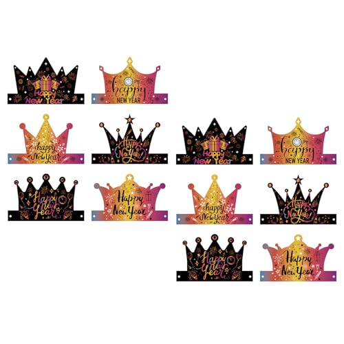 Pyasuye 12pcs Frohes Neujahrspartyhut Dekoration Verstellbares Papier Für Erwachsene Kinder Geburtstagsfeier Pyasuye 12pcs Frohes Neujahrspartyhut Dekoration Verstellbares Papier Für Erwachsene Kinder Geburtstagsfeier von Pyasuye