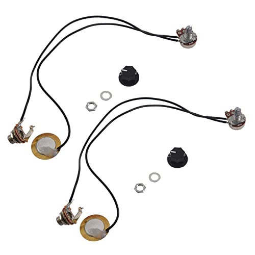 Pyatofly 2 Sets 27 mm Gitarre Pickup Piezo-Wandler vorverkabelt Verstärker mit Ausgang 6,35 mm Klinke von Pyatofly