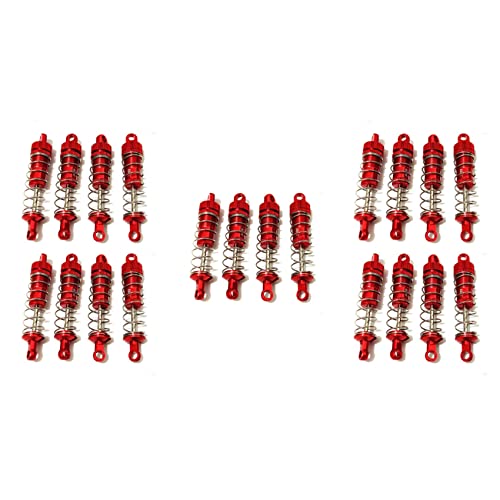 Pyatofly 20 Teiliger StoßDämpfer Hinten Aus Metall für C14 C24 MN D90 MN45 18301 A959 K929 Rc Auto Upgrades, Rot von Pyatofly