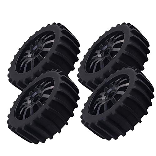 Pyatofly 4 Stück 1/8 RC Off Road Räder Schneereifen Räder für Baja Reifen, schwarz von Pyatofly