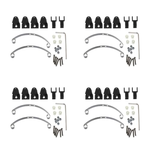 Pyatofly 4 x Federungsset Eine Armbrust aus Stahl für B14 B16 B24 B36 Ural Q60 Q61 Q62 Q63 Q64 6X6 LKW und Riemen, Schwarz von Pyatofly