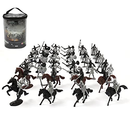 Pyatofly 52 Teile/Tasche Mittelalterliche Kavallerie Krieg Soldat Modell Soldat Römischen Krieger Mittelalterliche Modell Spielzeug von Pyatofly