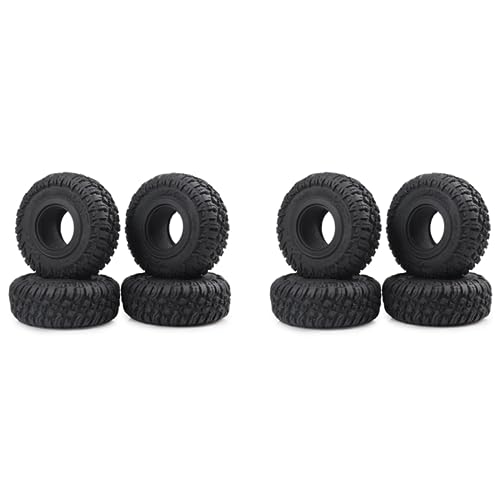 Pyatofly 8 Stücke 118MM 1,9 Rubber Rocks Reifen Rad Reifen für 1/10 RC Rock Crawler Axial SCX10 90046 AXI03007 TRX4 von Pyatofly