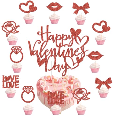 25 Stück Valentinstag-Kuchenaufsätze, Valentinstag-Kuchendekorationen, Valentinstag-Cupcake-Topper, Valentinstag-Kuchenaufsätze 25 Stück Valentinstag-Kuchenaufsätze, Valentinstag-Kuchendekorationen, Valentinstag-Cupcake-Topper, Valentinstag-Kuchenaufsätze von Pyeunglloon