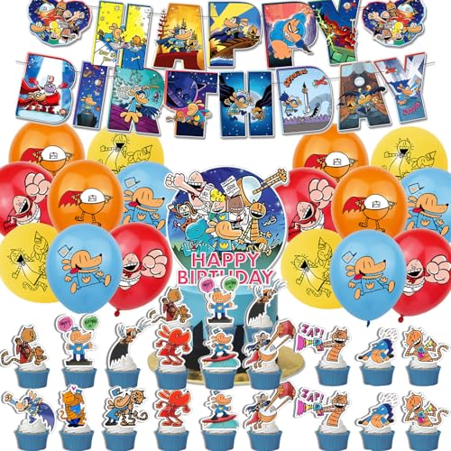 Dogman Geburtstagsparty-Dekorationen, Banner, Luftballons, Kuchendekoration, Cupcake-Topper Dogman Geburtstagsparty-Dekorationen, Banner, Luftballons, Kuchendekoration, Cupcake-Topper von Pyeunglloon