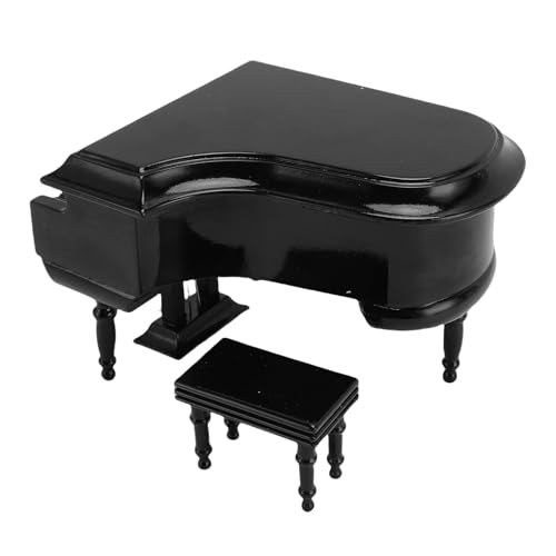 Miniatur Klavier Musikinstrumente Ornamente, 5,51 X 4,33 X 5.12in Dollhouse Display Mini Musical Holz Miniatur Klavier für Home Desktop Ornamente mit Musikmusikinstrument von Pyhodi