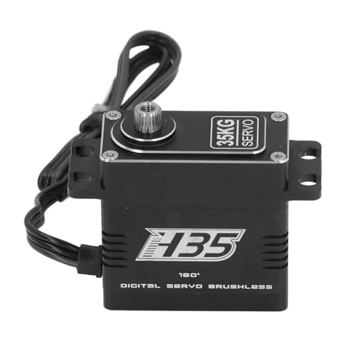 Pyhodi 35 Kg Hohe Drehmoment Coreless Motor Servo, 180 Grad Stahlausrüstung Digital Gear Servo für Roboter-RC-Auto, Hochtorsions Bürstenloser Motor für Armmodelldrohne 4.8-8,4 V von Pyhodi