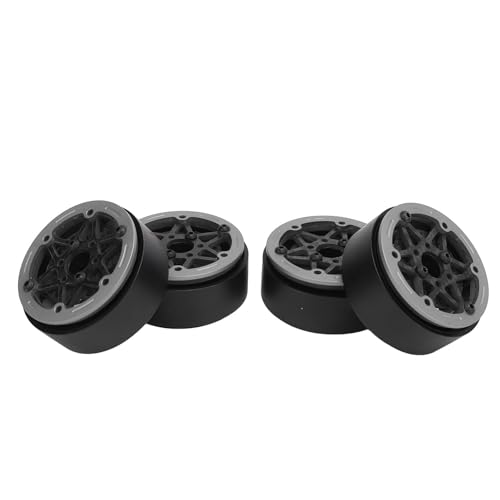 Pyhodi 4er-Pack RC-Reifen-Felgen, Wasserdicht Abgedichtete RC-Felgen aus Kohlefaserkonstruktion, 1,9-Zoll-Sechskant-Radnabe mit Kohlefaserversiegelung und Bremsscheiben für SCX10 RR10 von Pyhodi