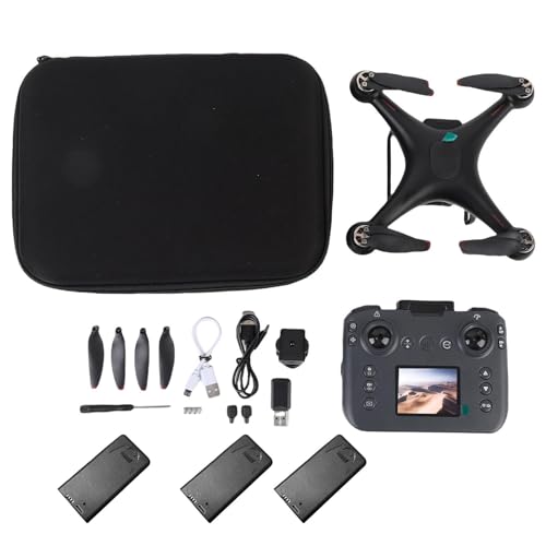Pyhodi RC -Drohne mit Kamera, HD -Höhe, Optischer Fluss, Elektrisch Einstellbarer Kamerawinkel, Hindernisvermeidung, Bürstenloser Motor, Bildauflösung, Videoauflösung für Anfänger, (3 Batterien) von Pyhodi
