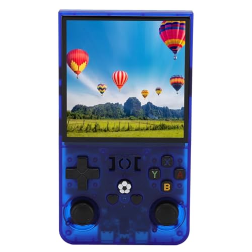 Pyhodi Tragbarer Spielspieler 4 Zoll IPS Screen Handheld Game Console mit 720x720 Auflösung, Dual 3D Joysticks und 60+ Spielemulatoren für -System Jungen Mädchen (64GB) von Pyhodi