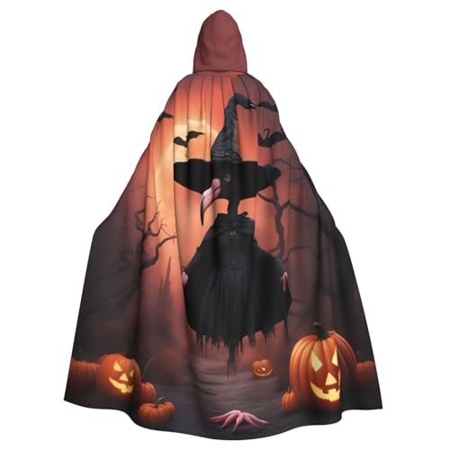 PYJWYFMY Halloween-Flamingo-Hexenhut, Druck, Unisex, Erwachsene, Kapuzenumhang, Samt-Umhang für Halloween, Robe, Weihnachtsumhang, Cosplay-Kostüme PYJWYFMY Halloween-Flamingo-Hexenhut, Druck, Unisex, Erwachsene, Kapuzenumhang, Samt-Umhang für Halloween, Robe, Weihnachtsumhang, Cosplay-Kostüme von Pyjwyfmy