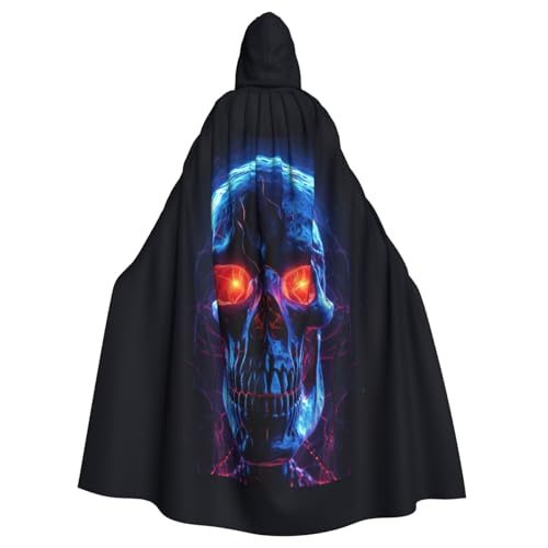 PYJWYFMY Halloween-Umhang mit Totenkopf-Aufdruck, Unisex, Erwachsene, Samt-Umhang für Halloween, Robe, Weihnachtsumhang, Cosplay-Kostüme PYJWYFMY Halloween-Umhang mit Totenkopf-Aufdruck, Unisex, Erwachsene, Samt-Umhang für Halloween, Robe, Weihnachtsumhang, Cosplay-Kostüme von Pyjwyfmy