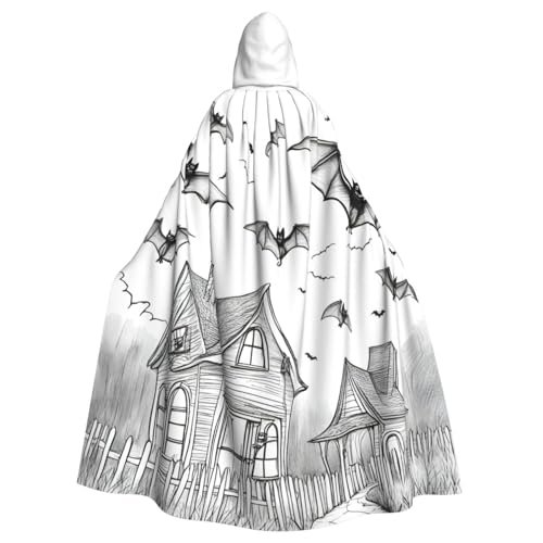 PYJWYFMY Halloween-Umhang mit fliegenden Fledermäusen, Unisex, Erwachsene, Kapuzenumhang, Samt-Umhang für Halloween, Robe, Weihnachtsumhang, Cosplay-Kostüme PYJWYFMY Halloween-Umhang mit fliegenden Fledermäusen, Unisex, Erwachsene, Kapuzenumhang, Samt-Umhang für Halloween, Robe, Weihnachtsumhang, Cosplay-Kostüme von Pyjwyfmy