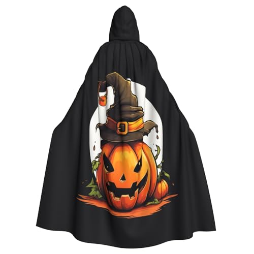 PYJWYFMY Halloween-Umhang mit süßem Kürbisdruck, Unisex, Erwachsene, Kapuzenumhang, Samt-Umhang für Halloween, Robe, Weihnachtsumhang, Cosplay-Kostüme PYJWYFMY Halloween-Umhang mit süßem Kürbisdruck, Unisex, Erwachsene, Kapuzenumhang, Samt-Umhang für Halloween, Robe, Weihnachtsumhang, Cosplay-Kostüme von Pyjwyfmy