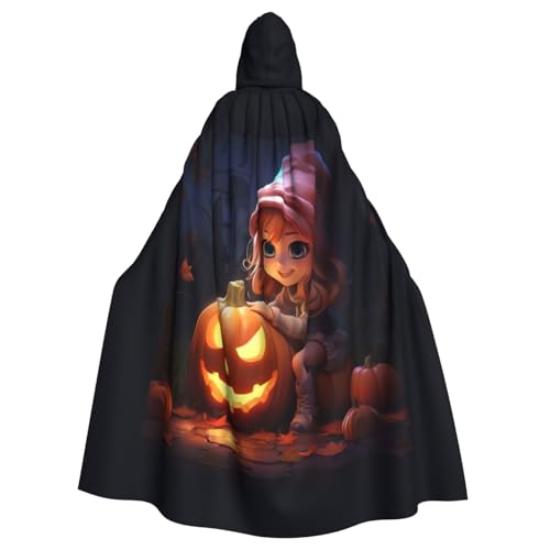 PYJWYFMY Halloween-Umhang mit süßem Kürbisdruck, Unisex, Erwachsene, Kapuzenumhang, Samt-Umhang für Halloween, Robe, Weihnachtsumhang, Cosplay-Kostüme PYJWYFMY Halloween-Umhang mit süßem Kürbisdruck, Unisex, Erwachsene, Kapuzenumhang, Samt-Umhang für Halloween, Robe, Weihnachtsumhang, Cosplay-Kostüme von Pyjwyfmy