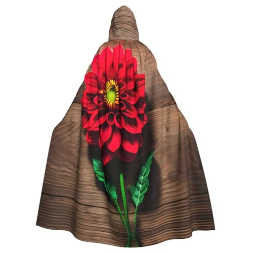 PYJWYFMY Holzbrett, Retro-Blume, roter Dahlien-Druck, Unisex, Erwachsene, Kapuzenumhang, Samt-Umhang für Halloween, Robe, Weihnachtsumhang, Cosplay-Kostüme PYJWYFMY Holzbrett, Retro-Blume, roter Dahlien-Druck, Unisex, Erwachsene, Kapuzenumhang, Samt-Umhang für Halloween, Robe, Weihnachtsumhang, Cosplay-Kostüme von Pyjwyfmy