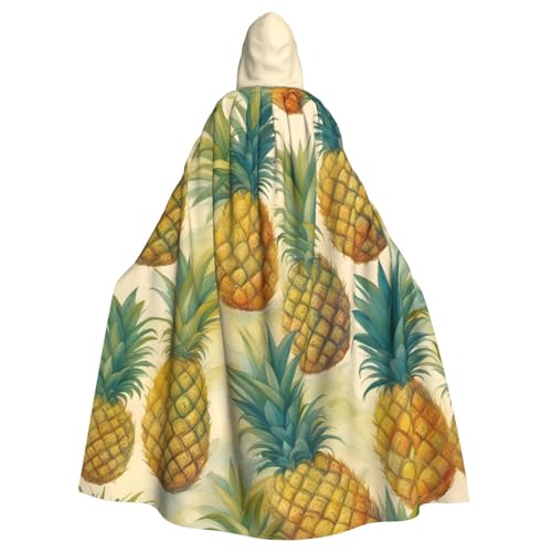 PYJWYFMY Kapuzenumhang mit Ananas-Druck, Unisex, für Erwachsene, Samt-Umhang für Halloween, Robe, Weihnachten, Cosplay-Kostüme PYJWYFMY Kapuzenumhang mit Ananas-Druck, Unisex, für Erwachsene, Samt-Umhang für Halloween, Robe, Weihnachten, Cosplay-Kostüme von Pyjwyfmy