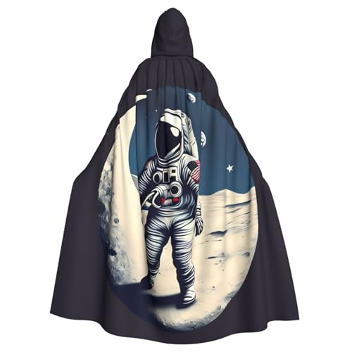 PYJWYFMY Kapuzenumhang mit Astronaut auf dem Mond, Unisex, für Erwachsene, Samt-Umhang für Halloween, Robe, Weihnachten, Cosplay-Kostüme PYJWYFMY Kapuzenumhang mit Astronaut auf dem Mond, Unisex, für Erwachsene, Samt-Umhang für Halloween, Robe, Weihnachten, Cosplay-Kostüme von Pyjwyfmy
