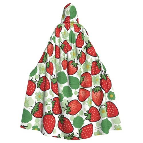 PYJWYFMY Kapuzenumhang mit Erdbeermuster, Unisex, Erwachsene, Samt-Umhang für Halloween, Robe, Weihnachten, Cosplay-Kostüme PYJWYFMY Kapuzenumhang mit Erdbeermuster, Unisex, Erwachsene, Samt-Umhang für Halloween, Robe, Weihnachten, Cosplay-Kostüme von Pyjwyfmy