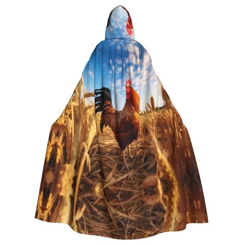 PYJWYFMY Kapuzenumhang mit Hahn-Aufdruck, Unisex, Samt-Umhang für Halloween, Robe, Weihnachten, Cosplay-Kostüme PYJWYFMY Kapuzenumhang mit Hahn-Aufdruck, Unisex, Samt-Umhang für Halloween, Robe, Weihnachten, Cosplay-Kostüme von Pyjwyfmy