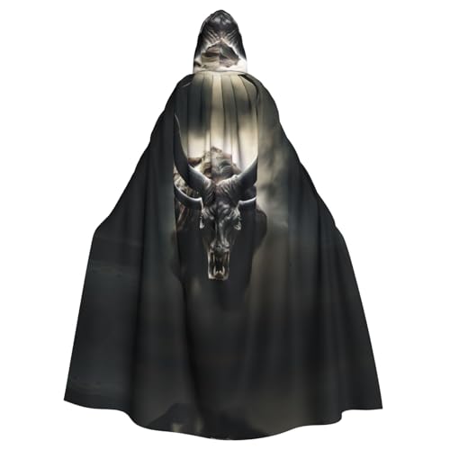 PYJWYFMY Kapuzenumhang mit Kapuze, Motiv: Läufer und Stier, Totenkopf, Unisex, für Erwachsene, Samt-Umhang für Halloween, Robe, Weihnachten, Cosplay-Kostüme PYJWYFMY Kapuzenumhang mit Kapuze, Motiv: Läufer und Stier, Totenkopf, Unisex, für Erwachsene, Samt-Umhang für Halloween, Robe, Weihnachten, Cosplay-Kostüme von Pyjwyfmy