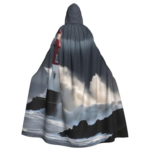 PYJWYFMY Kapuzenumhang mit Leuchtturm im Sturm, Unisex, für Erwachsene, Samt-Umhang für Halloween, Robe, Weihnachten, Cosplay-Kostüme PYJWYFMY Kapuzenumhang mit Leuchtturm im Sturm, Unisex, für Erwachsene, Samt-Umhang für Halloween, Robe, Weihnachten, Cosplay-Kostüme von Pyjwyfmy