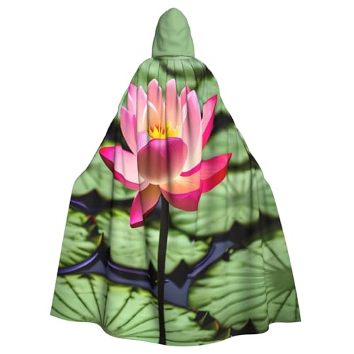 PYJWYFMY Kapuzenumhang mit Lotusblumen-Aufdruck, Unisex, Samt-Umhang für Halloween, Robe, Weihnachten, Cosplay-Kostüme PYJWYFMY Kapuzenumhang mit Lotusblumen-Aufdruck, Unisex, Samt-Umhang für Halloween, Robe, Weihnachten, Cosplay-Kostüme von Pyjwyfmy