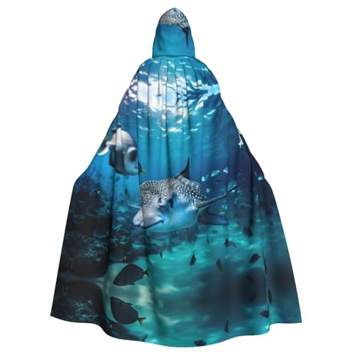 PYJWYFMY Kapuzenumhang mit Meerestieren, Stachelrochen, Unisex, Erwachsene, Samt-Umhang für Halloween, Robe, Weihnachten, Cosplay-Kostüme PYJWYFMY Kapuzenumhang mit Meerestieren, Stachelrochen, Unisex, Erwachsene, Samt-Umhang für Halloween, Robe, Weihnachten, Cosplay-Kostüme von Pyjwyfmy