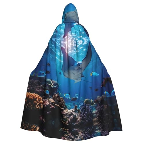 PYJWYFMY Kapuzenumhang mit Meerestieren, Stachelrochen, Unisex, Erwachsene, Samt-Umhang für Halloween, Robe, Weihnachten, Cosplay-Kostüme PYJWYFMY Kapuzenumhang mit Meerestieren, Stachelrochen, Unisex, Erwachsene, Samt-Umhang für Halloween, Robe, Weihnachten, Cosplay-Kostüme von Pyjwyfmy