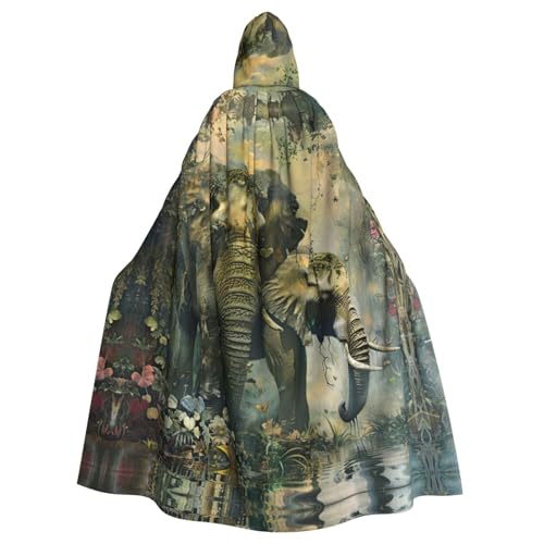 PYJWYFMY Kapuzenumhang mit Natur-Elefanten, Unisex, Erwachsene, Samt-Umhang für Halloween, Robe, Weihnachten, Cosplay-Kostüme PYJWYFMY Kapuzenumhang mit Natur-Elefanten, Unisex, Erwachsene, Samt-Umhang für Halloween, Robe, Weihnachten, Cosplay-Kostüme von Pyjwyfmy