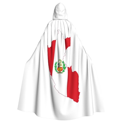 PYJWYFMY Kapuzenumhang mit Peru-Flagge, Unisex, Erwachsene, Samt-Umhang für Halloween, Robe, Weihnachten, Cosplay-Kostüme PYJWYFMY Kapuzenumhang mit Peru-Flagge, Unisex, Erwachsene, Samt-Umhang für Halloween, Robe, Weihnachten, Cosplay-Kostüme von Pyjwyfmy