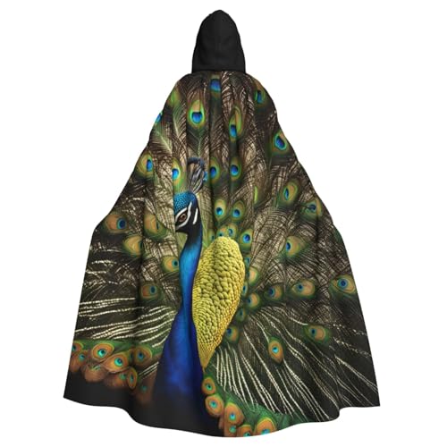 PYJWYFMY Kapuzenumhang mit Pfauenfeder-Druck, Unisex, Erwachsene, Samt-Umhang für Halloween, Robe, Weihnachten, Cosplay-Kostüme PYJWYFMY Kapuzenumhang mit Pfauenfeder-Druck, Unisex, Erwachsene, Samt-Umhang für Halloween, Robe, Weihnachten, Cosplay-Kostüme von Pyjwyfmy