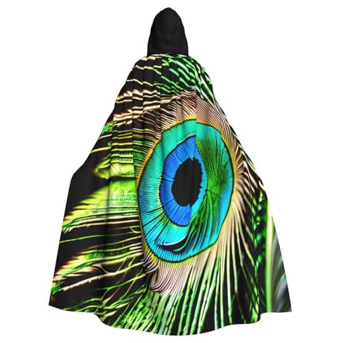 PYJWYFMY Kapuzenumhang mit Pfauenfeder-Druck, Unisex, Erwachsene, Samt-Umhang für Halloween, Robe, Weihnachten, Cosplay-Kostüme PYJWYFMY Kapuzenumhang mit Pfauenfeder-Druck, Unisex, Erwachsene, Samt-Umhang für Halloween, Robe, Weihnachten, Cosplay-Kostüme von Pyjwyfmy