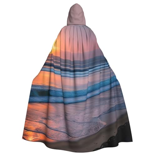 PYJWYFMY Kapuzenumhang mit Sonnenuntergang und Strandaufdruck, Unisex, für Erwachsene, Samt-Umhang für Halloween, Robe, Weihnachten, Cosplay-Kostüme PYJWYFMY Kapuzenumhang mit Sonnenuntergang und Strandaufdruck, Unisex, für Erwachsene, Samt-Umhang für Halloween, Robe, Weihnachten, Cosplay-Kostüme von Pyjwyfmy