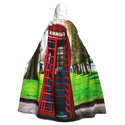 PYJWYFMY Kapuzenumhang mit britischer Telefonzelle, Unisex, Erwachsene, Samt-Umhang für Halloween, Robe, Weihnachten, Cosplay-Kostüme PYJWYFMY Kapuzenumhang mit britischer Telefonzelle, Unisex, Erwachsene, Samt-Umhang für Halloween, Robe, Weihnachten, Cosplay-Kostüme von Pyjwyfmy