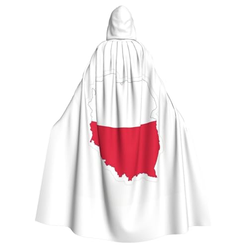 PYJWYFMY Kapuzenumhang mit polnischer Flagge, Unisex, Erwachsene, Samt-Umhang für Halloween, Robe, Weihnachten, Cosplay-Kostüme PYJWYFMY Kapuzenumhang mit polnischer Flagge, Unisex, Erwachsene, Samt-Umhang für Halloween, Robe, Weihnachten, Cosplay-Kostüme von Pyjwyfmy