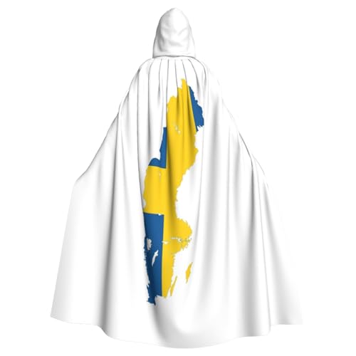PYJWYFMY Kapuzenumhang mit schwedischer Flagge, Unisex, Erwachsene, Samt-Umhang für Halloween, Robe, Weihnachten, Cosplay-Kostüme PYJWYFMY Kapuzenumhang mit schwedischer Flagge, Unisex, Erwachsene, Samt-Umhang für Halloween, Robe, Weihnachten, Cosplay-Kostüme von Pyjwyfmy