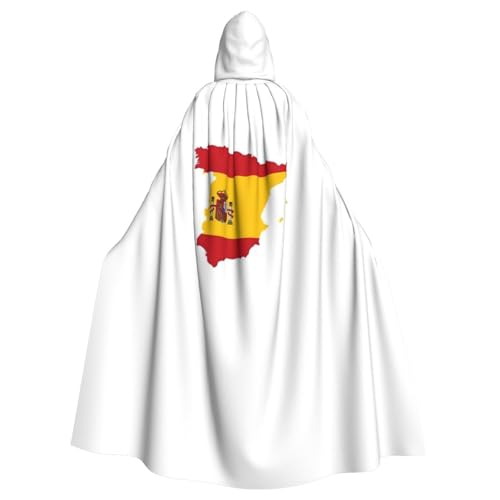PYJWYFMY Kapuzenumhang mit spanischer Flagge, Unisex, Erwachsene, Samt-Umhang für Halloween, Robe, Weihnachten, Cosplay-Kostüme PYJWYFMY Kapuzenumhang mit spanischer Flagge, Unisex, Erwachsene, Samt-Umhang für Halloween, Robe, Weihnachten, Cosplay-Kostüme von Pyjwyfmy